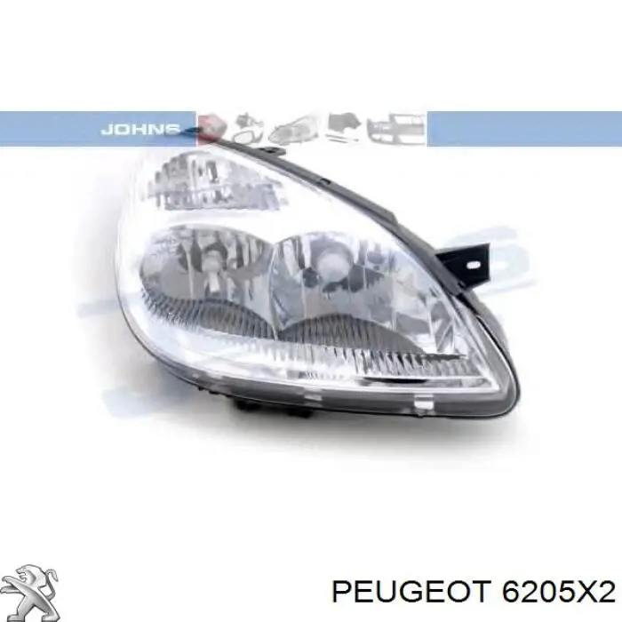 6205X2 Peugeot/Citroen Reflektor prawy