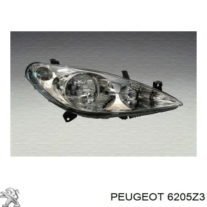 Do koszyka 6205Z3 Peugeot/Citroen Reflektor prawy