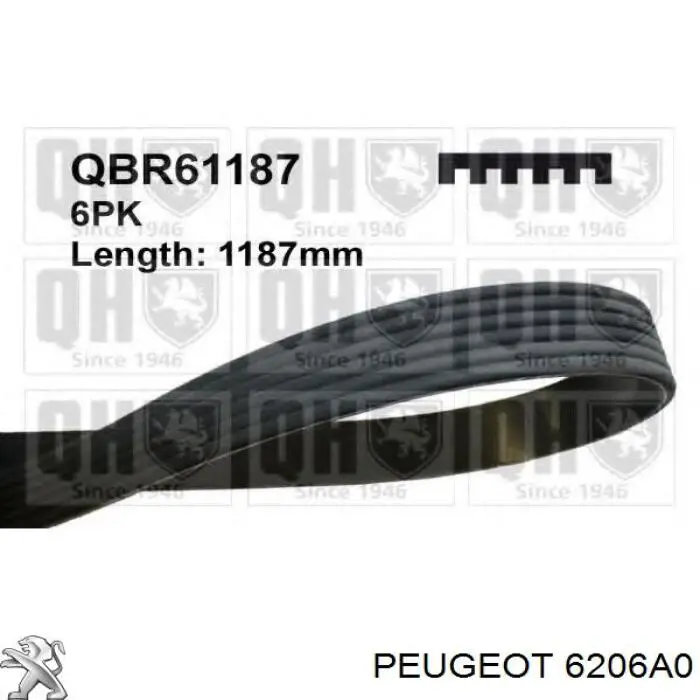 6206A0 Peugeot/Citroen Reflektor prawy