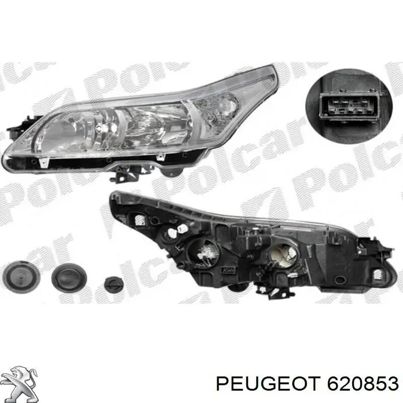 620853 Peugeot/Citroen Reflektor lewy
