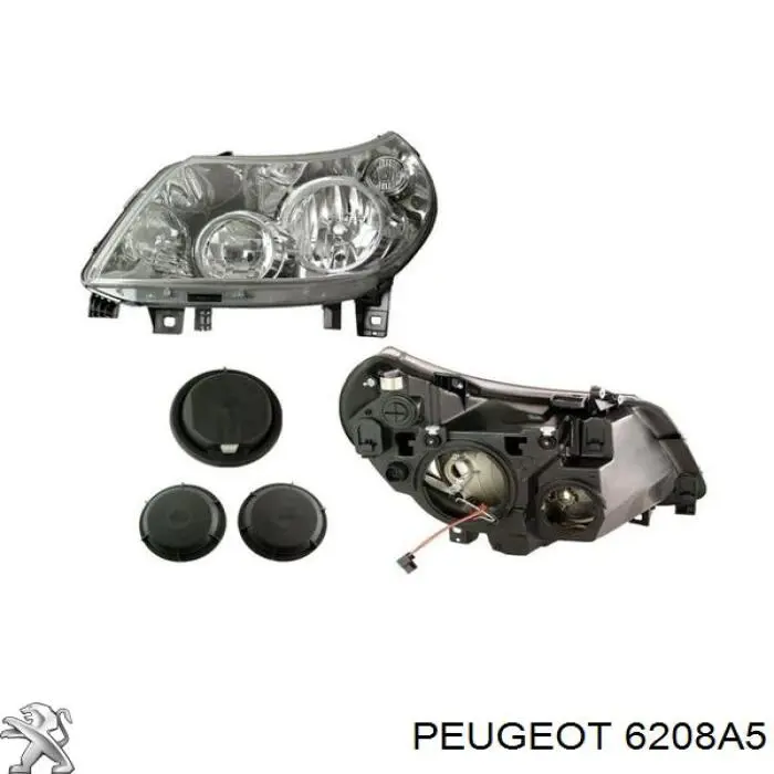 Do koszyka 6208A5 Peugeot/Citroen Reflektor lewy