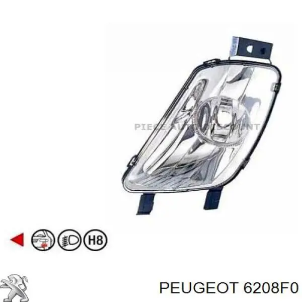 6208F0 Peugeot/Citroen Lampa przeciwmgielna lewa