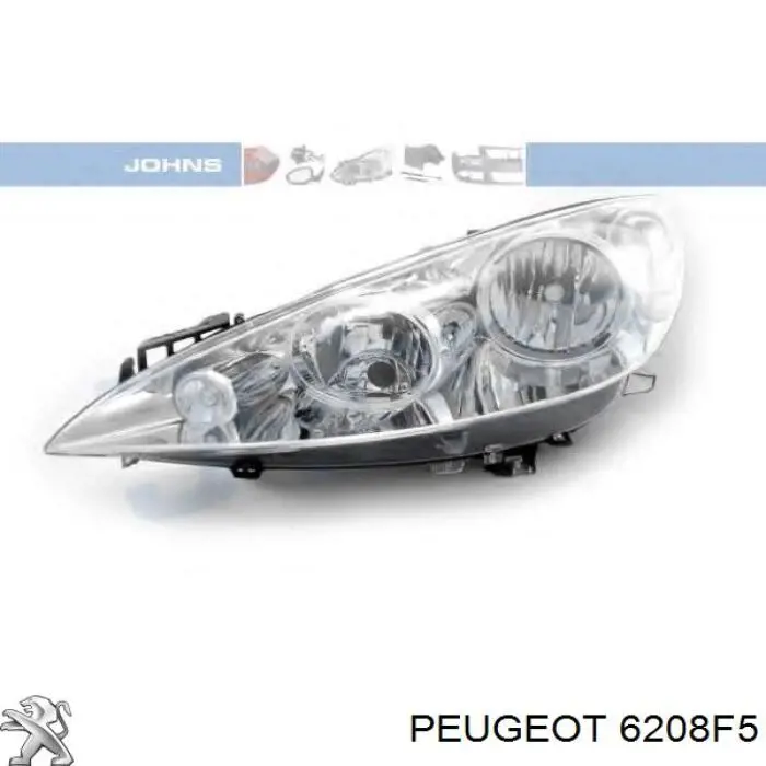6208F5 Peugeot/Citroen Reflektor lewy