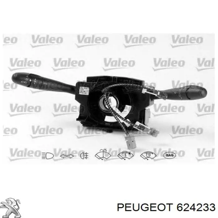Przełącznik zespolony, w komplecie 624233 Peugeot/Citroen