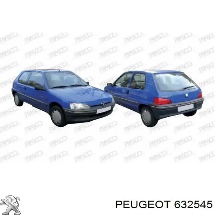 Do koszyka 632545 Peugeot/Citroen Powtarzacz kierunkowskazu na błotniku