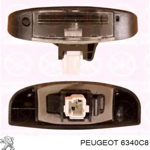Lampa oświetlenia tylnej tablicy rejestracyjnej Peugeot/Citroen 6340C8 cena, od 21,49 USD