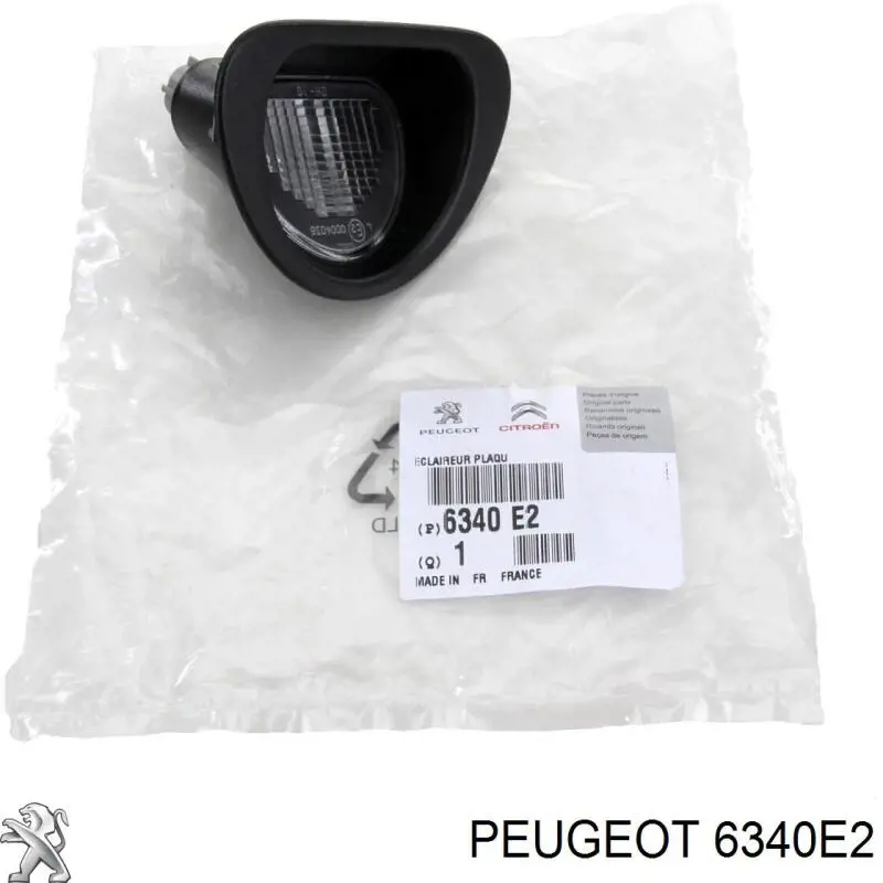 6340E2 Peugeot/Citroen Lampa oświetlenia tylnej tablicy rejestracyjnej