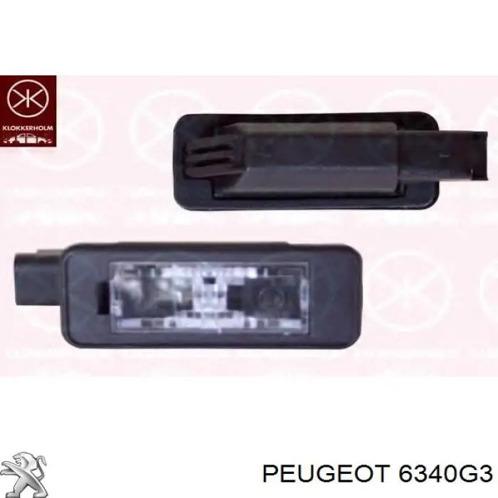 Lampa oświetlenia tylnej tablicy rejestracyjnej Peugeot/Citroen 6340G3 cena, od 19,90 USD