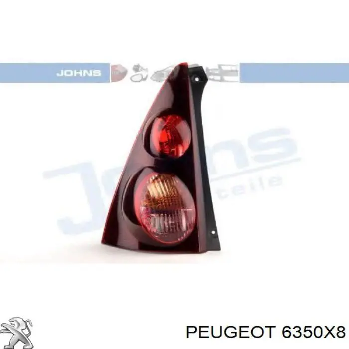 6350X8 Peugeot/Citroen Lampa zespolona tylna lewa