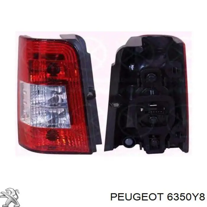 Do koszyka 6350Y8 Peugeot/Citroen Lampa zespolona tylna lewa
