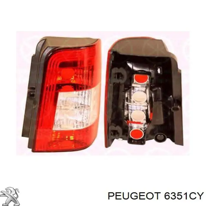 Lampa zespolona tylna prawa Peugeot/Citroen 6351CY cena, od 43,29 USD