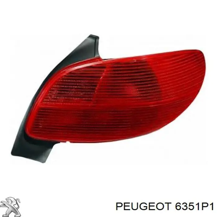 Do koszyka 6351P1 Peugeot/Citroen Lampa zespolona tylna prawa