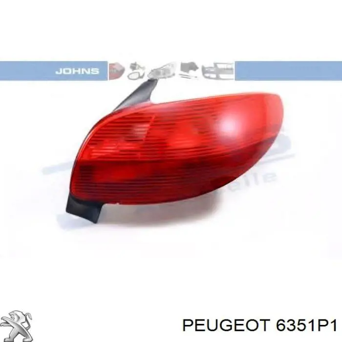 Lampa zespolona tylna prawa Peugeot/Citroen 6351P1 cena, od 46,03 USD