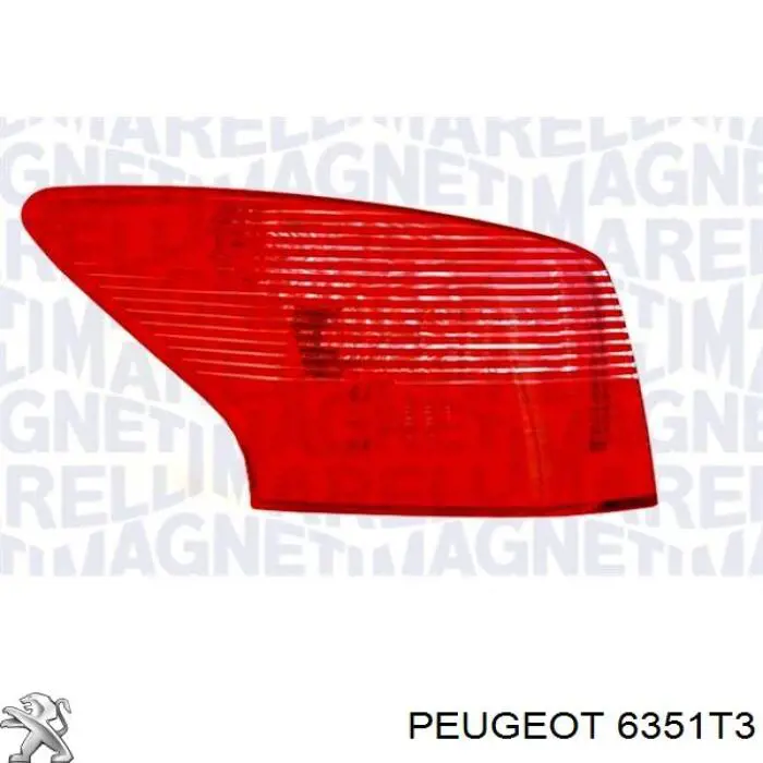 6351T3 Peugeot/Citroen Lampa zespolona tylna prawa zewnętrzna
