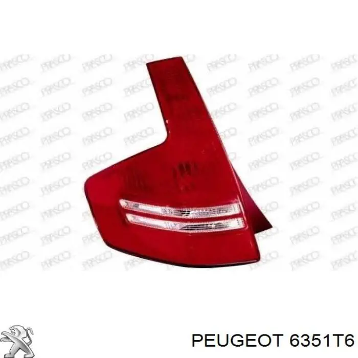 Lampa zespolona tylna prawa Peugeot/Citroen 6351T6 cena, od 47,67 USD