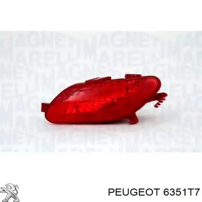 Do koszyka 6351T7 Peugeot/Citroen Przednia lampa przeciwmgielna tylna prawa