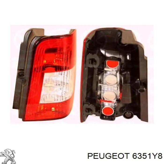 Do koszyka 6351Y8 Peugeot/Citroen Lampa zespolona tylna prawa