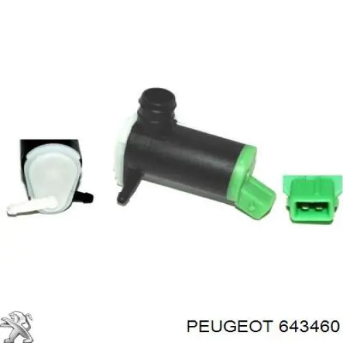 Pompka spryskiwacza szyby przedniej Peugeot/Citroen 643460 cena, od 14,75 USD