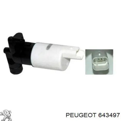 Do koszyka 9643447780 Peugeot/Citroen Pompka spryskiwacza szyby przedniej