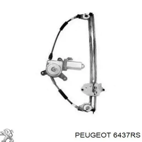 6437RS Peugeot/Citroen Mechanizm podnoszenia szyby drzwi przednich prawych