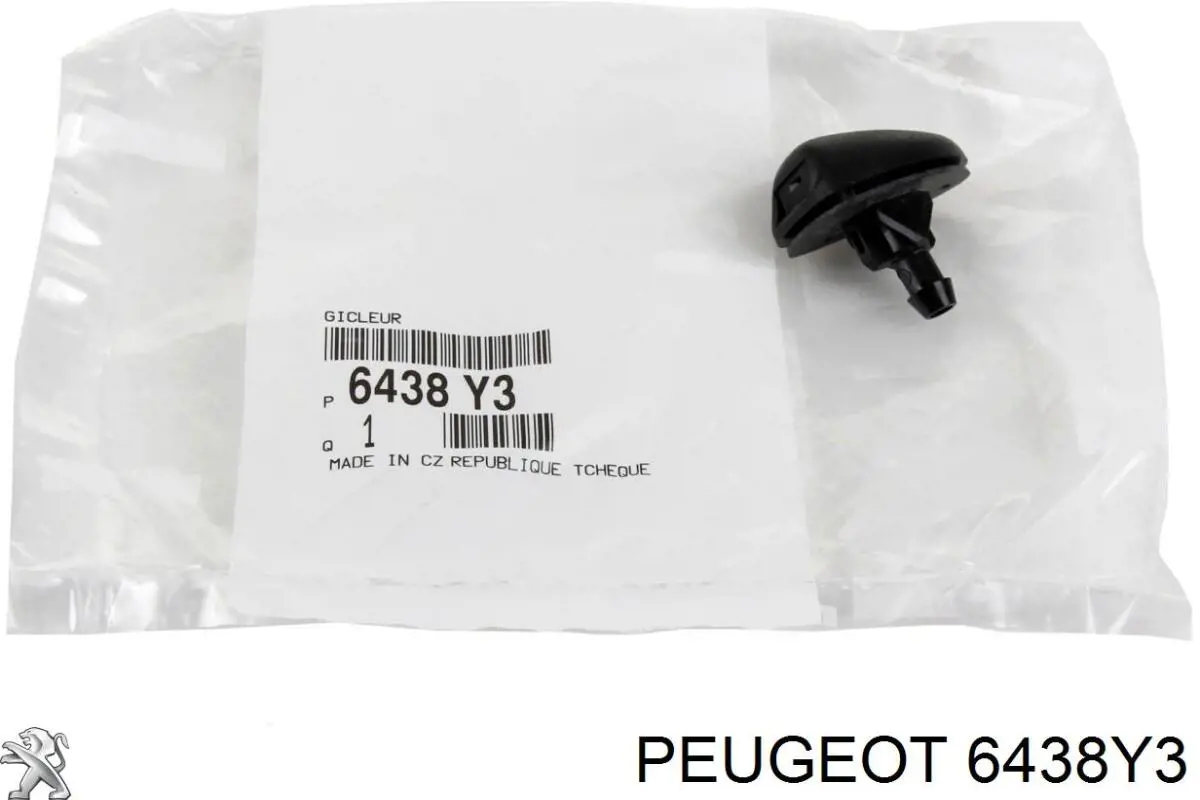 6438Y3 Peugeot/Citroen Dysza spryskiwacza szyby przedniej