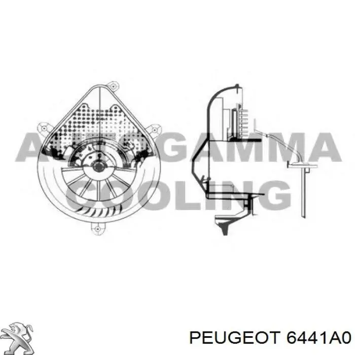 Silniczek wentylatora nagrzewnicy (ogrzewacza wnętrza) Peugeot/Citroen 6441A0 cena, od 80,40 USD