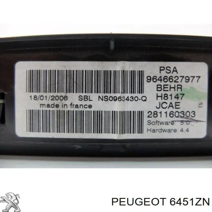 Sterownik trybów ogrzewania/klimatyzacji Peugeot 307 SW kombi (3H) (2002 - 2009) cena, od 161,04 USD