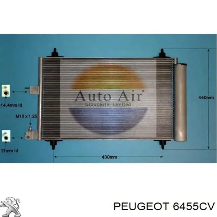 Do koszyka 6455CV Peugeot/Citroen Chłodnica klimatyzacji