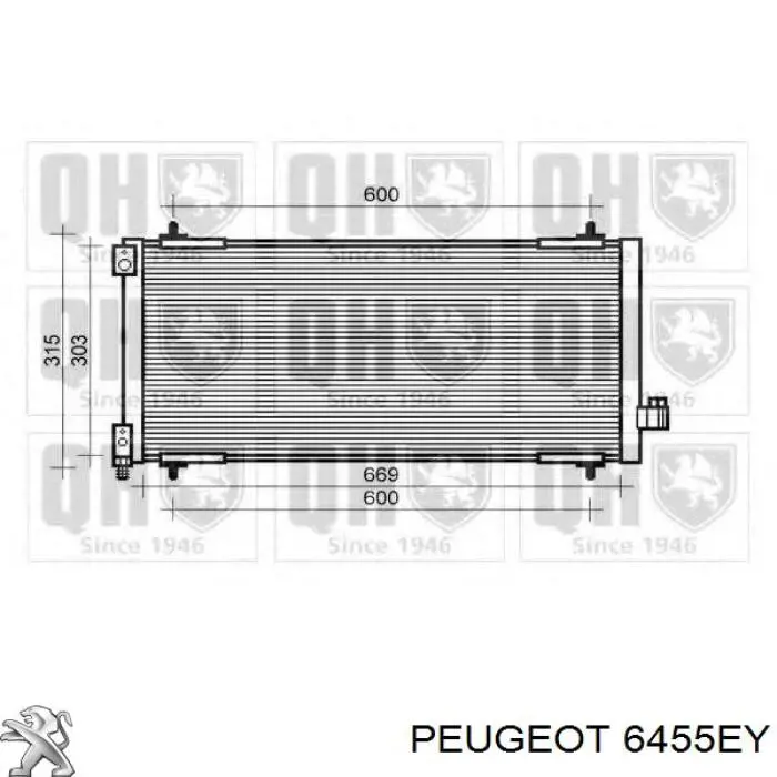 Do koszyka 6455EY Peugeot/Citroen Chłodnica klimatyzacji