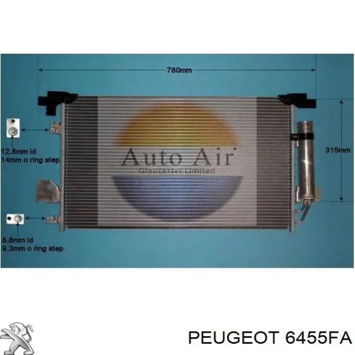 Do koszyka 6455FA Peugeot/Citroen Chłodnica klimatyzacji
