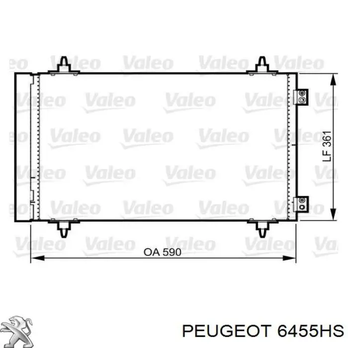 Chłodnica klimatyzacji Peugeot/Citroen 6455HS cena, od 104,22 USD