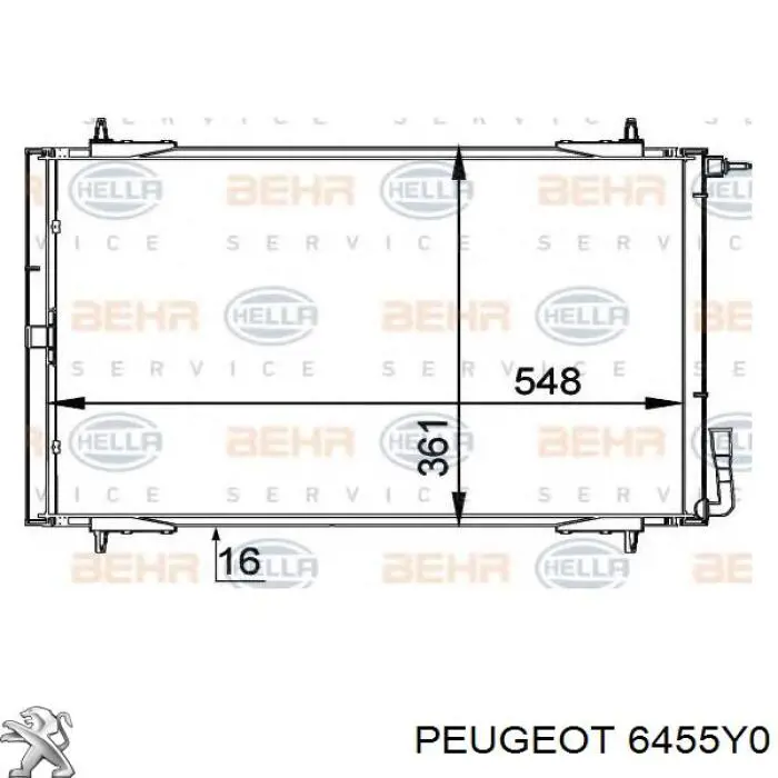 6455Y0 Peugeot/Citroen Chłodnica klimatyzacji