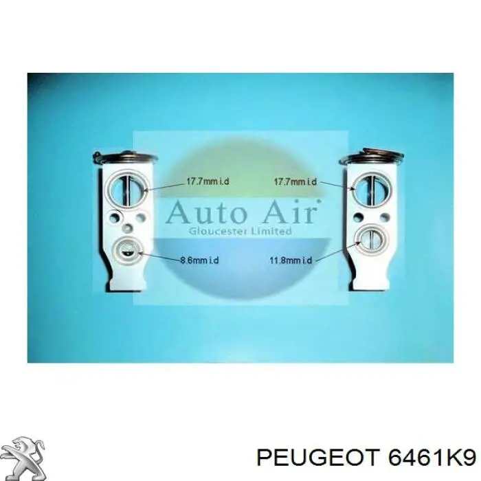 Do koszyka 6461K9 Peugeot/Citroen Zawór termostatyczny klimatyzacji