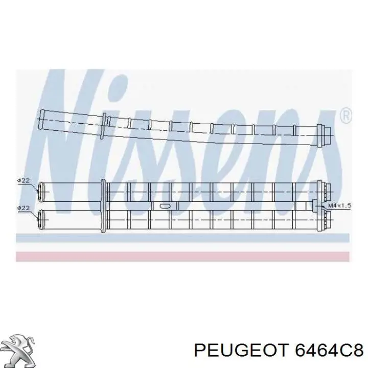 Chłodnica nagrzewnicy (ogrzewacza) Peugeot/Citroen 6464C8 cena, od 31,32 USD