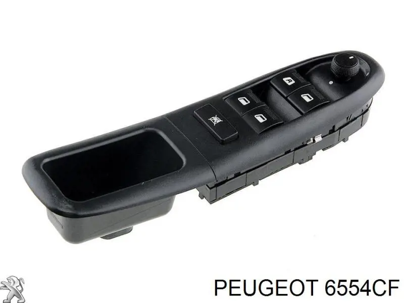 Panel przyciskowy sterowania podnośnikiem szyby przedni lewy Peugeot/Citroen 6554CF cena, od 76,17 USD
