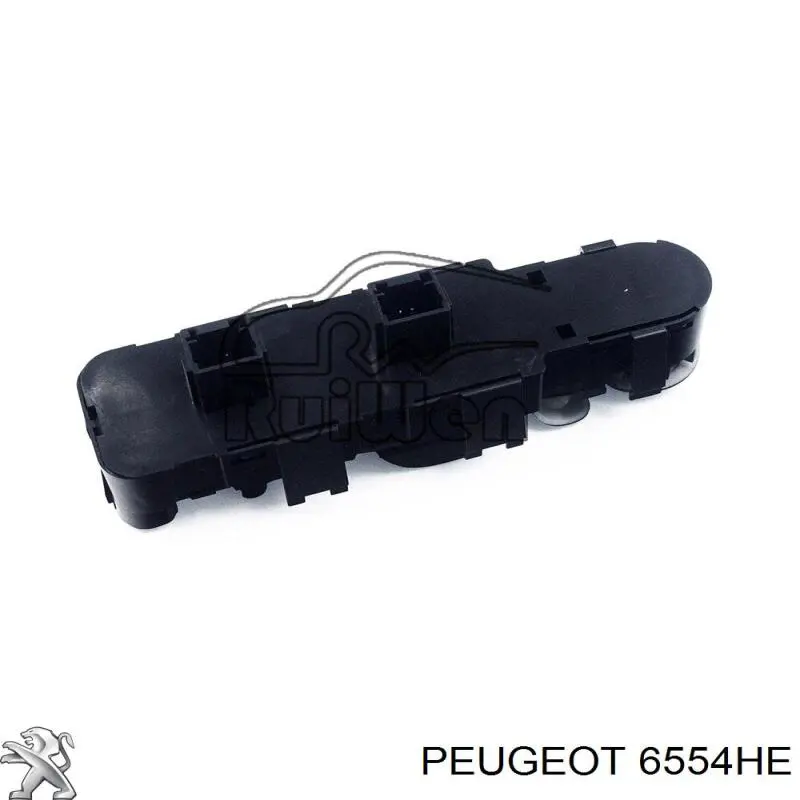 Panel przyciskowy sterowania podnośnikiem szyby przedni lewy Peugeot/Citroen 6554HC cena, od 66,21 USD