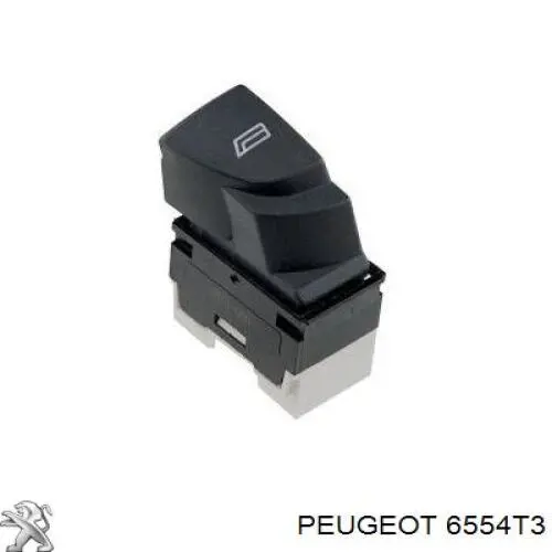 Panel przyciskowy sterowania podnośnikiem szyby przedni lewy Peugeot/Citroen 6554T3 cena, od 37,15 USD