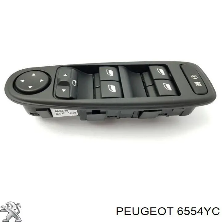 Panel przyciskowy sterowania podnośnikiem szyby przedni lewy Peugeot/Citroen 6554YC cena, od 97,05 USD