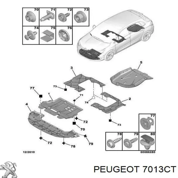 7013CT Peugeot/Citroen Osłona silnika, miski (przedziału silnika)