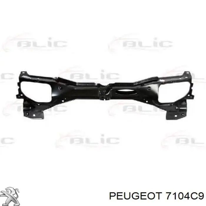 7104C9 Peugeot/Citroen Osłona chłodnicy kompletna (panel mocowania reflektorów)