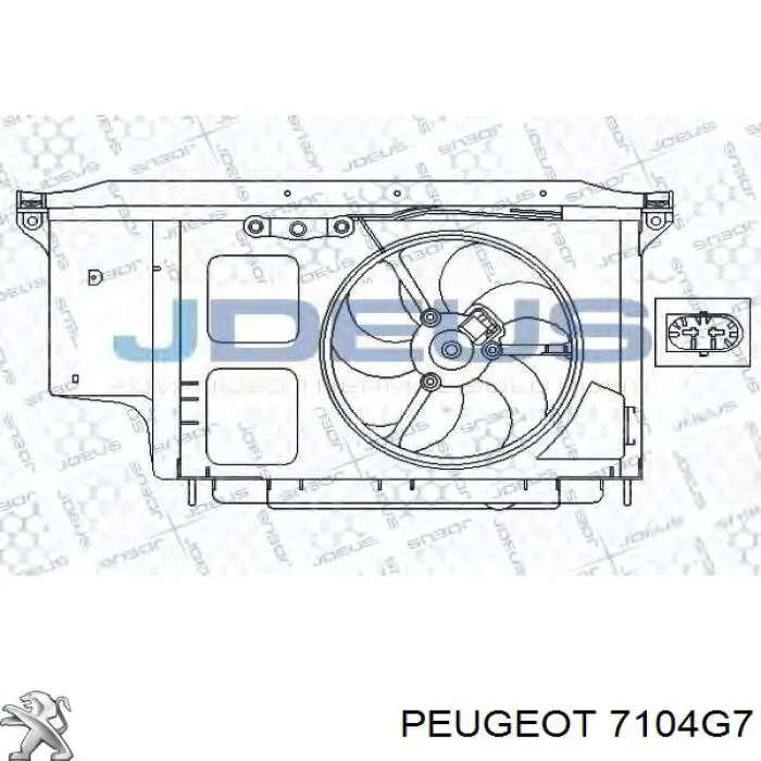 7104G7 Peugeot/Citroen Osłona chłodnicy kompletna (panel mocowania reflektorów)