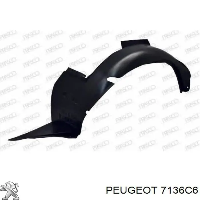 Nadkole błotnika przedniego lewe Peugeot/Citroen 7136C6 cena, od 21,76 USD