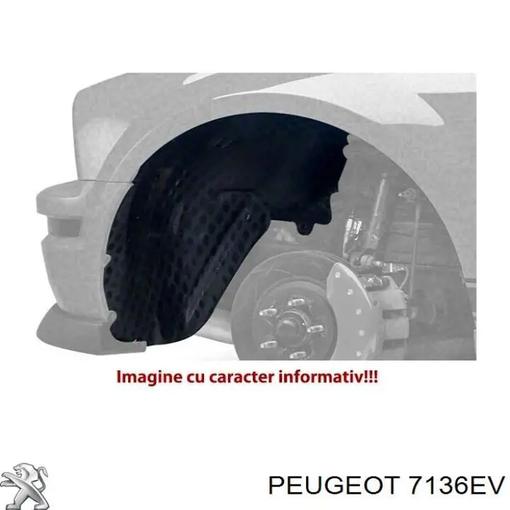 Nadkole błotnika przedniego prawe Peugeot/Citroen 7136EV cena, od 7,21 USD