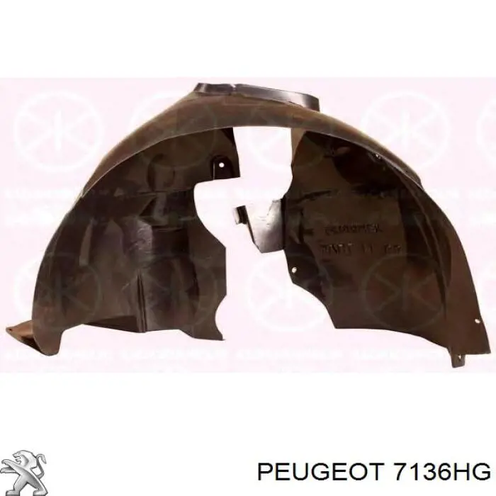 Do koszyka 7136HG Peugeot/Citroen Nadkole błotnika przedniego prawe
