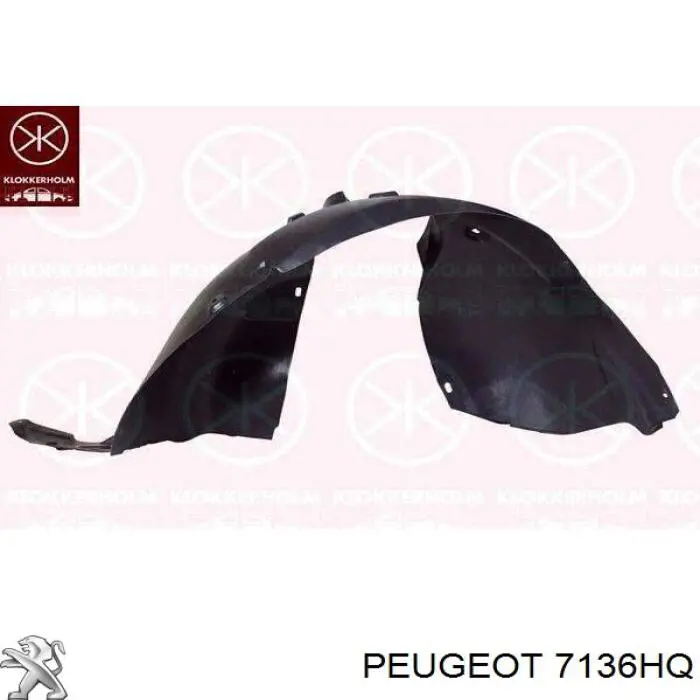 Nadkole błotnika przedniego lewe Peugeot/Citroen 7136HQ cena, od 22,98 USD