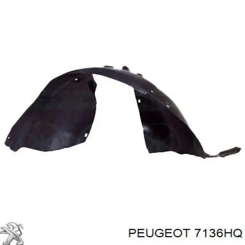 Do koszyka 7136HQ Peugeot/Citroen Nadkole błotnika przedniego lewe