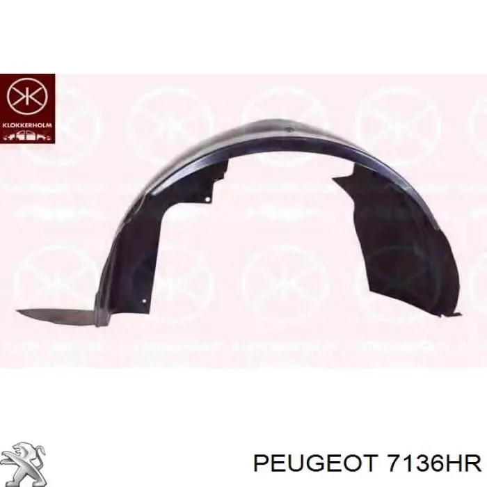 7136HR Peugeot/Citroen nadkole błotnika przedniego lewe