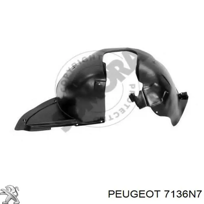 Nadkole błotnika przedniego prawe Peugeot/Citroen 7136N7 cena, od 25,71 USD