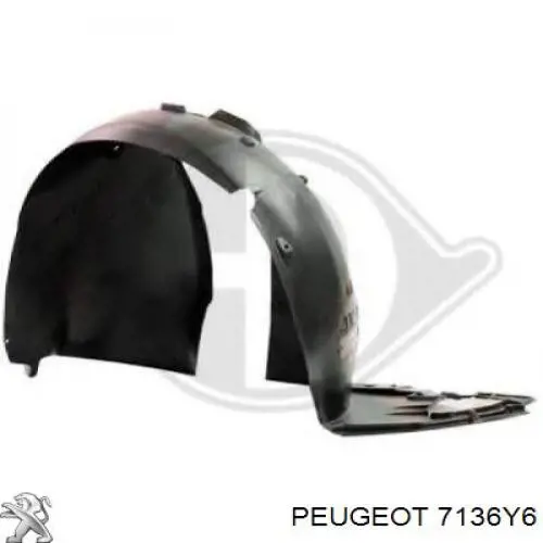7136Y6 Peugeot/Citroen Nadkole błotnika przedniego lewe