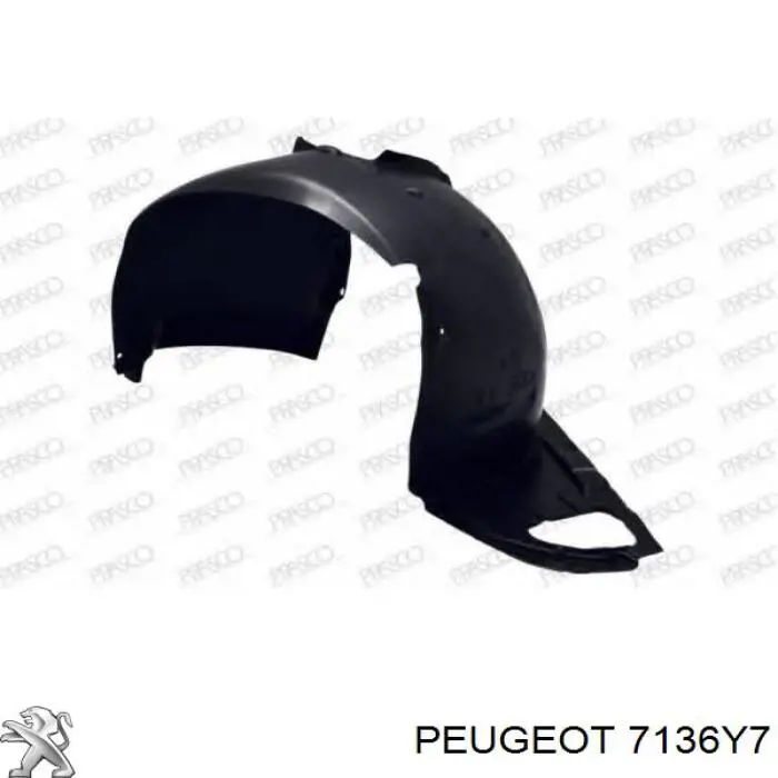Nadkole błotnika przedniego prawe Peugeot/Citroen 7136Y7 cena, od 23,96 USD